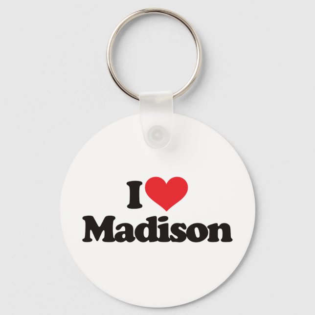 I Love Madison Key Ring (Front)