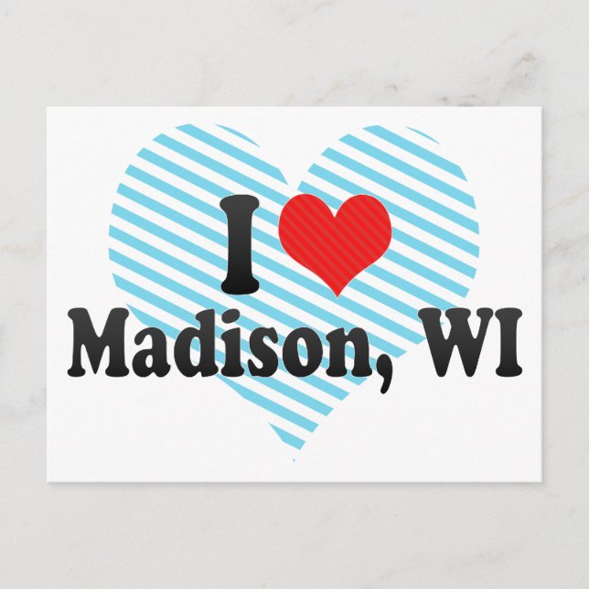 I Love Madison, WI Postcard (Front)