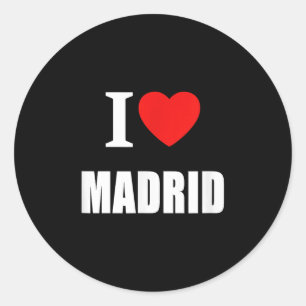 I Love Madrid Spain Espana Sunshine Spanish Summer Classic Round Sticker