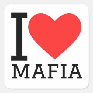 I love mafia square sticker