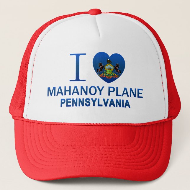 I Love Mahanoy Plane, PA Trucker Hat (Front)