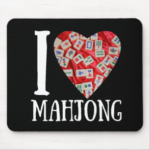 I love mahjong Funny mahjong Mouse Mat