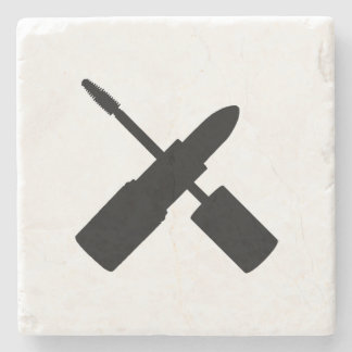 I Love Make Up Lipstick Mascara Cosmetics Makeup Stone Coaster