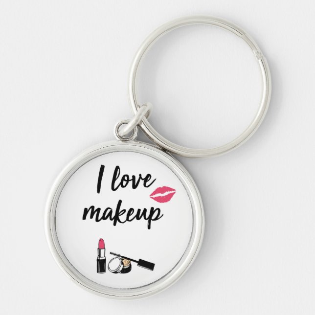 I Love Makeup Key Ring (Front)