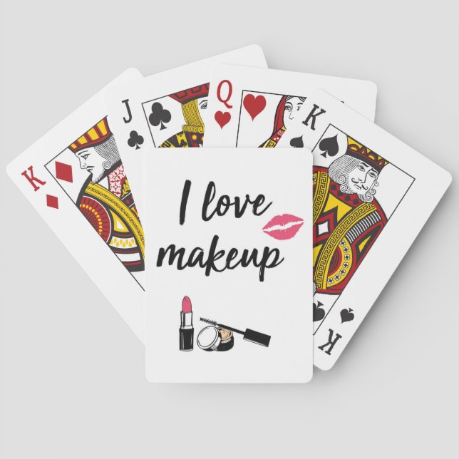 I Love Makeup Playing Cards (Back)