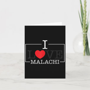 I Love Malachi Heart Family Name Malachi Groovy  Card