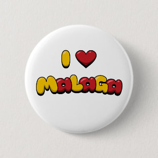 I Love Malaga 6 Cm Round Badge