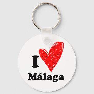 I Love Málaga Key Ring