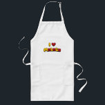 I Love Malaga Long Apron<br><div class="desc">I Love Malaga. written in bubbly text style.</div>