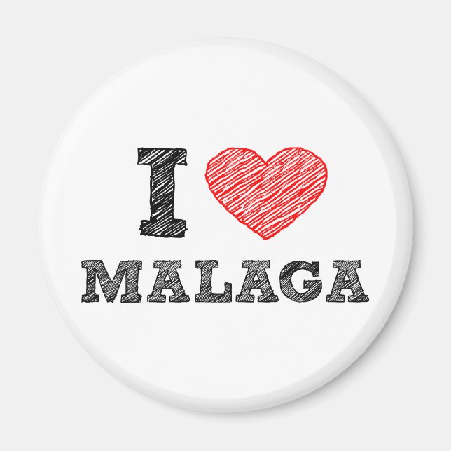 I Love Málaga Magnet (Front)