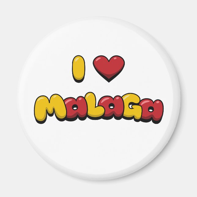 I Love Malaga Magnet (Front)