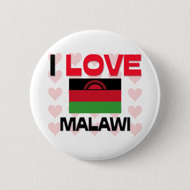 I Love Malawi 6 Cm Round Badge (Front)