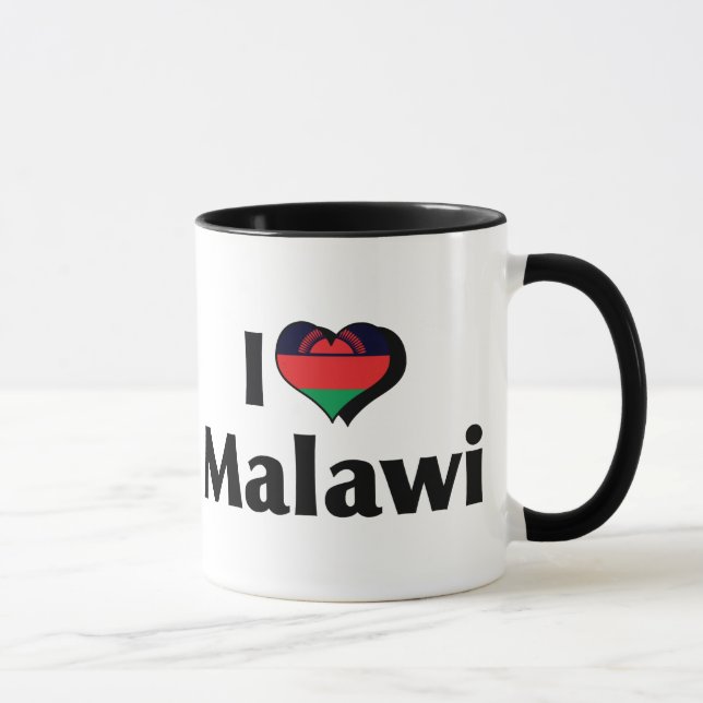 I Love Malawi Flag Mug (Right)