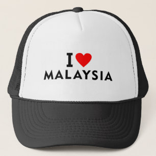 I love Malaysia country like heart travel tourism Trucker Hat