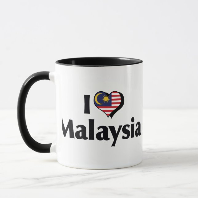 I Love Malaysia Flag Mug (Left)