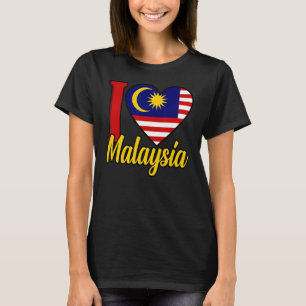 I Love Malaysia Flag T-Shirt