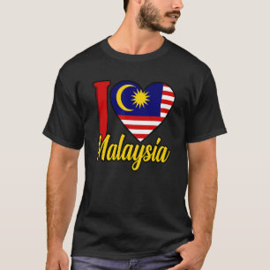 I Love Malaysia Flag T-Shirt