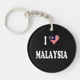 I Love Malaysia, heart-shaped flag, Key Ring