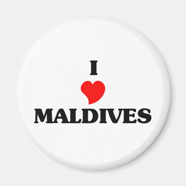 I Love Maldives Magnet (Front)