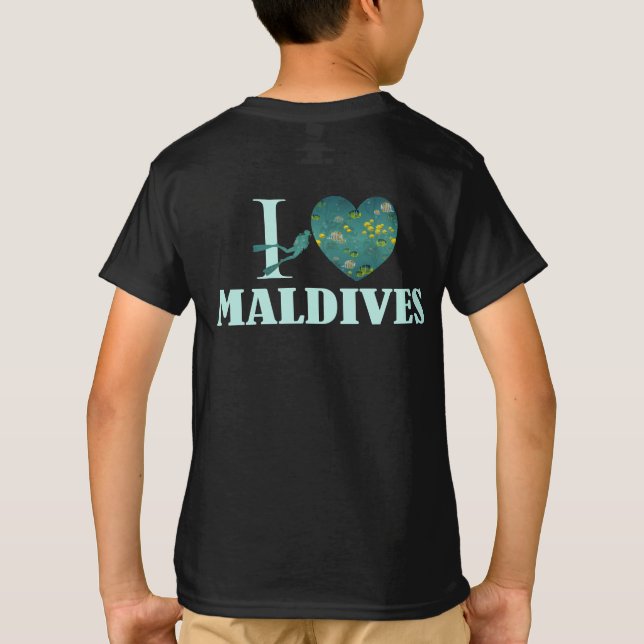 I Love Maldives T-Shirt (Back)
