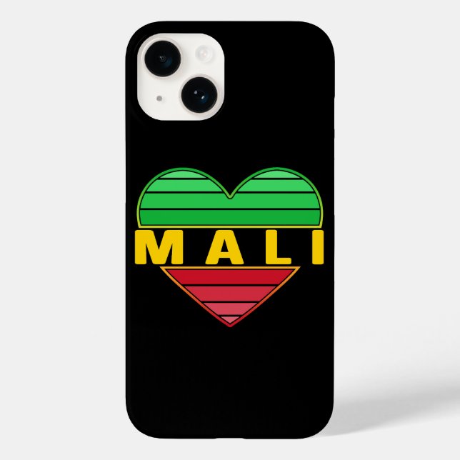 I Love Mali, Malian Heart Case-Mate iPhone Case (Back)