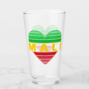 I Love Mali, Malian Heart Glass
