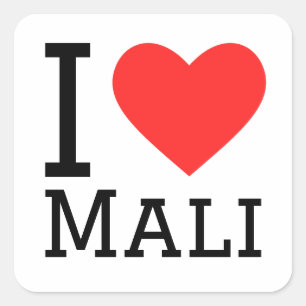 I love Mali  Square Sticker