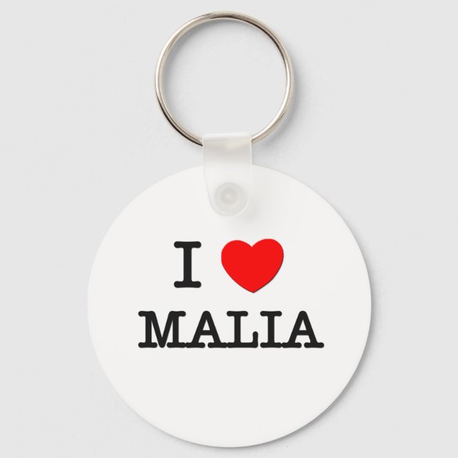 I Love Malia Key Ring (Front)