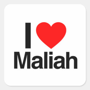 i love maliah square sticker