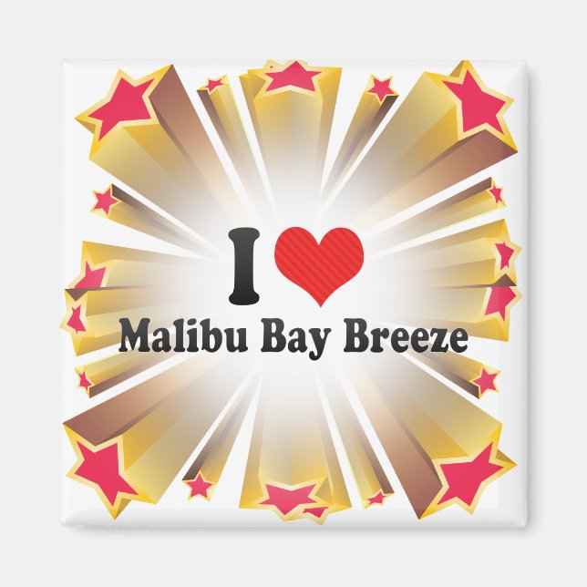 I Love Malibu Bay Breeze Magnet (Front)