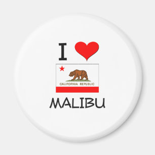 I Love MALIBU California Magnet