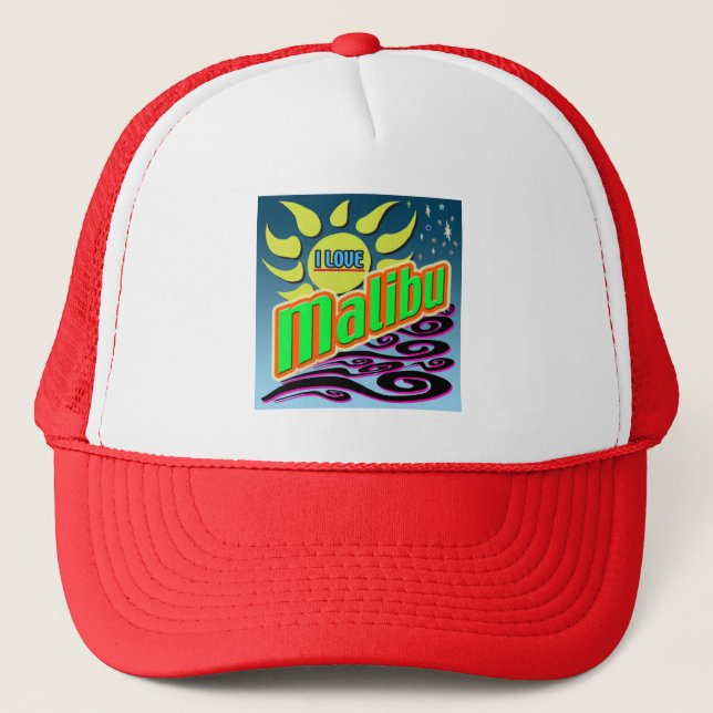 "I LOVE Malibu" Night Sunshine" Hat (Front)