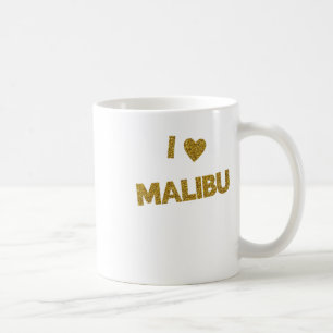 I Love Malibu Sticker Coffee Mug