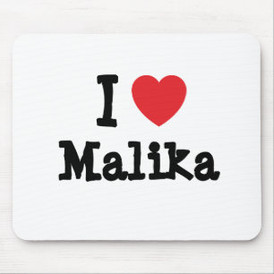 I love Malika heart T-Shirt Mouse Mat