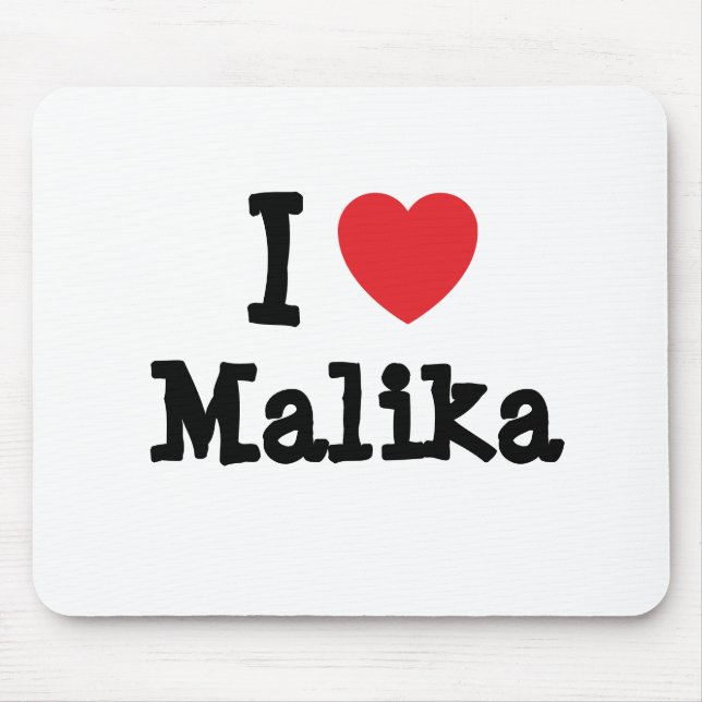 I love Malika heart T-Shirt Mouse Mat (Front)
