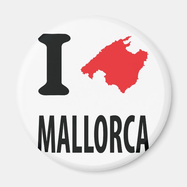 I love Mallorca contour icon Magnet (Front)