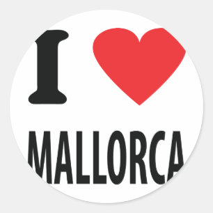 I love mallorca icon classic round sticker