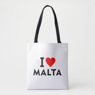 I love Malta country like heart travel tourism Tote Bag
