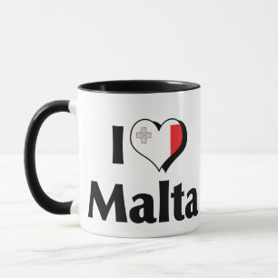 I Love Malta Flag Mug
