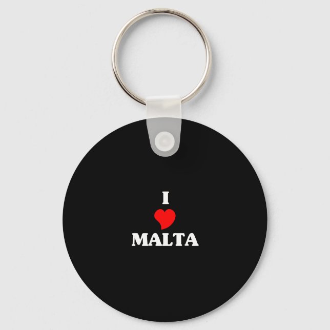 I Love Malta Key Ring (Front)