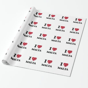 I Love Malta Wrapping Paper