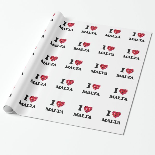 I Love Malta Wrapping Paper (Unrolled)