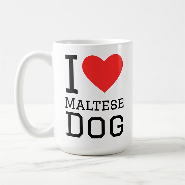 I love Maltese dog  Coffee Mug (Left)