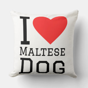 I love Maltese dog Cushion