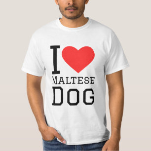 I love Maltese dog T-Shirt