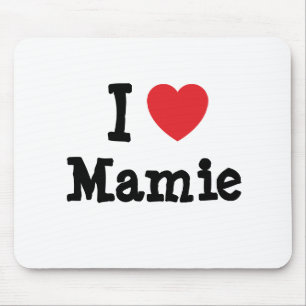 I love Mamie heart T-Shirt Mouse Mat