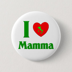 I Love Mamma 6 Cm Round Badge