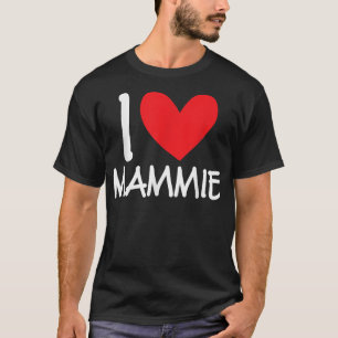 I Love Mammie Name Heart Personalised Girl Woman B T-Shirt
