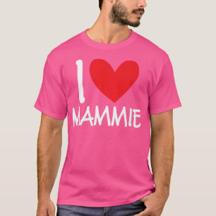 I Love Mammie Name Heart Personalised Girl Woman B T-Shirt