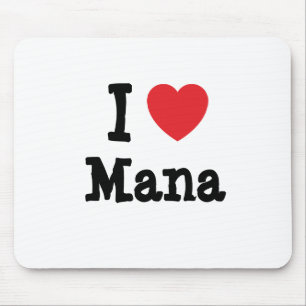 I love Mana heart T-Shirt Mouse Mat